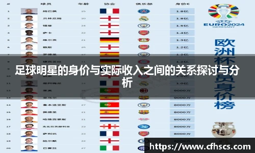 足球明星的身价与实际收入之间的关系探讨与分析